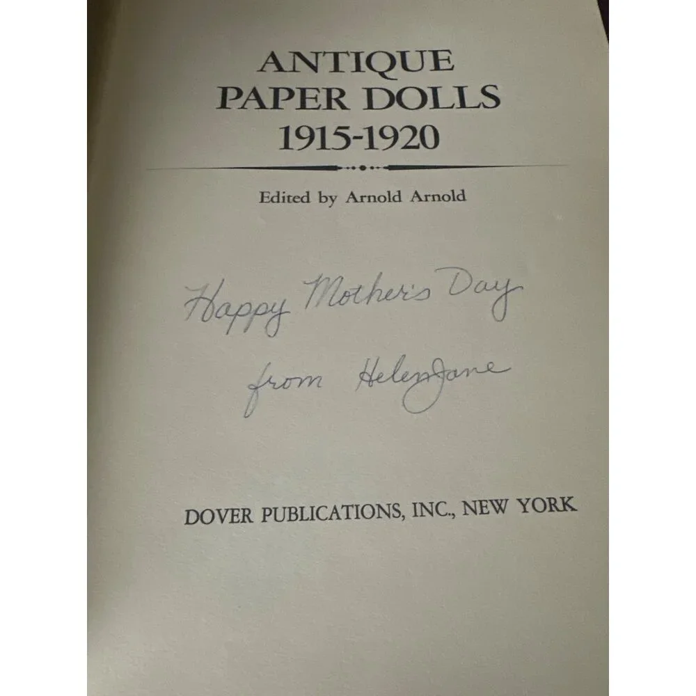 Antique Paper Dolls 1915-1920 Edited By Arnold‎ Arnold 1975 Dover Edition